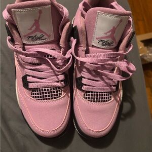 Jordan Pink Lace-Up Retro Sneakers